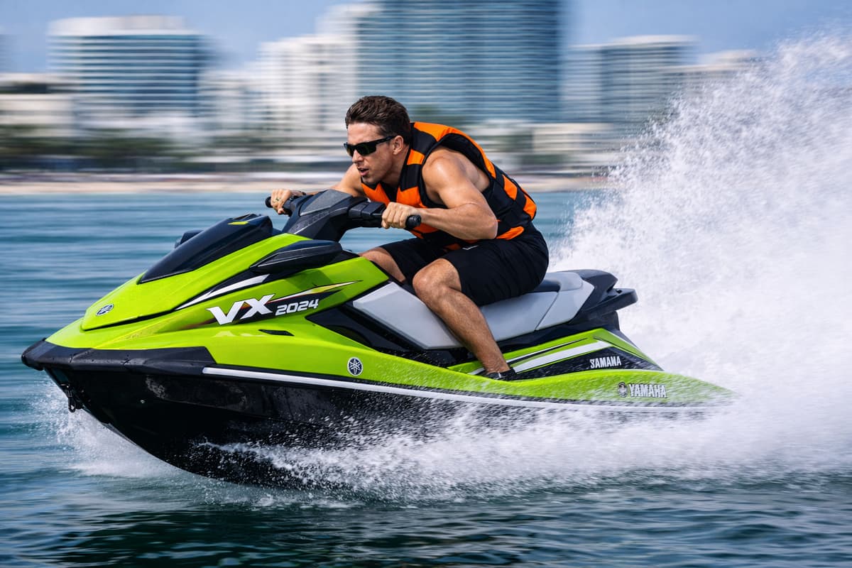 Yamaha WaveRunner VX on calm water in Biscayne Bay Miami