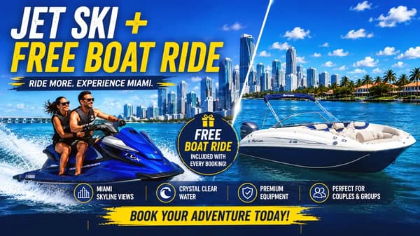 Jet Ski + Boat Ride in Miami